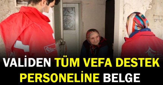 Validen tüm 112 vefa destek personeline belge talimatı