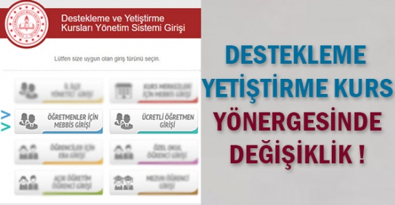 MEB Destekleme ve Yetiştirme Kurs Yönergesinde Değişiklik! Artık Her Sınıf Düzeyinde DYK Açılmayacak