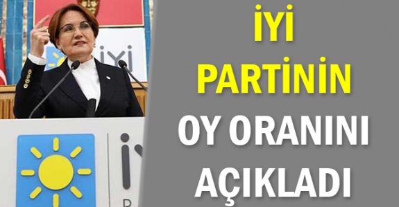 Meral Akşener partisinin oy oranını açıkladı