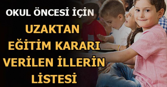 Valilikler Açıkladı! İşte Okul Öncesinde Uzaktan Eğitim Kararı Veren İllerin Güncel Listesi