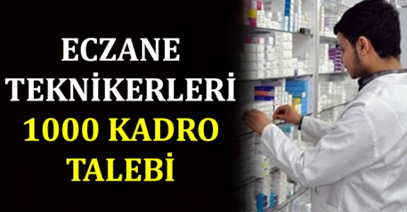 Eczane teknikerleri KPSS ile 1000 kadro bekliyor