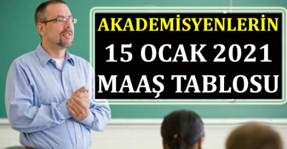 Unvanlarına göre 15 Ocak 2021 akademik personel maaşı ne kadar?