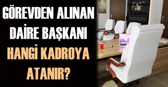 Görevden alınan daire başkanlarının ataması hangi kadroya yapılır?