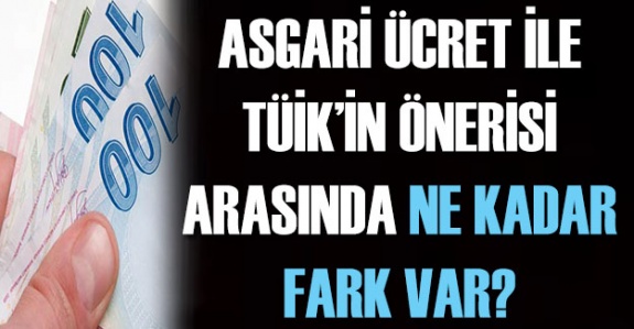 Asgari ücret ile TÜİK’in önerisi arasında ne kadar fark oluyor?