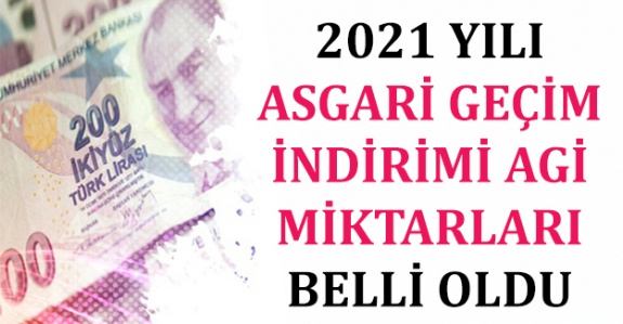 2021 AGİ Ne Kadar Oldu? İşte 2021 Asgari Geçim İndirimi