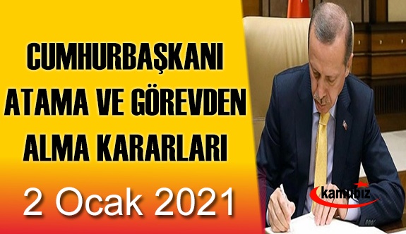 2 Ocak 2020 tarihli Cumhurbaşkanı üst düzey atama ve görevden alma kararları