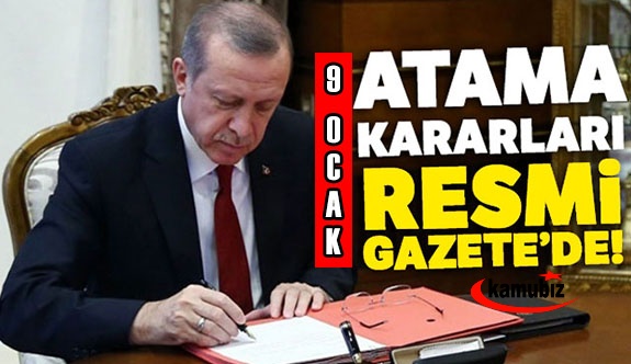 9 Ocak 2021 üst düzey Cumhurbaşkanı atama ve görevden alma kararları