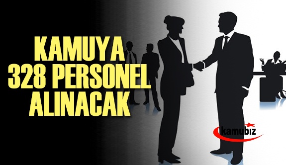 Kamuya 328 personel alınacak!