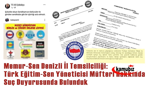 Memur-Sen'den Türk Eğitim-Sen Yöneticisi Hakkında Suç Duyurusu