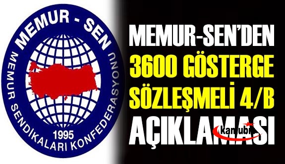 Memur-Sen'den Sözleşmeli Personele Kadro ve 3600 Ek Gösterge Açıklaması