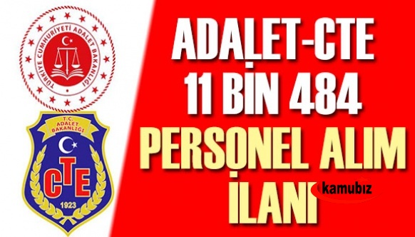 Adalet Bakanlığı 11 bin 484 personel alım ilanı 23 Şubat 2021