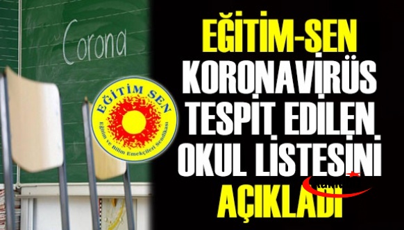 Eğitim Sen koronavirüs tespit edilen okulları açıkladı (15 Şubat – 5 Mart 2021)