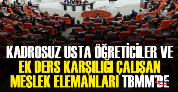 CHP halk eğitim usta öğreticileri ve Aile Bakanlığı ek dersli meslek elemanlarını TBMM'ye taşıdı