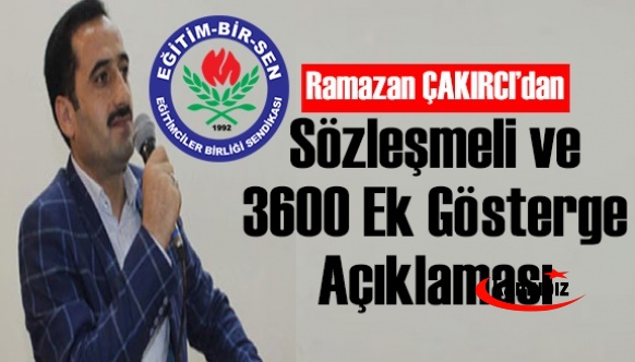 Eğitim Bir Sen'den 3600 ek gösterge ve sözleşmeli personel açıklaması