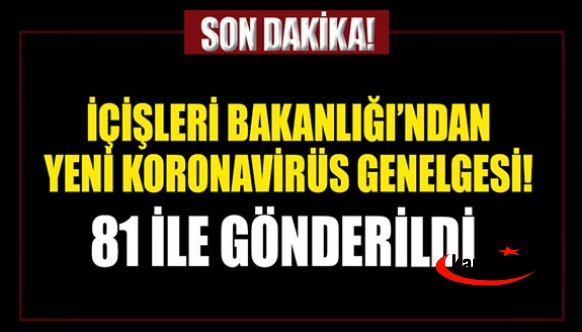 İçişleri Bakanlığı'ndan 81 ile koronavirüs genelgesi (7 madde)