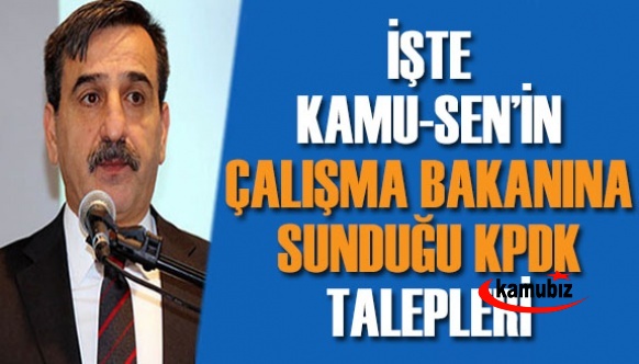 İşte Kamu Sen'in Çalışma Bakanına sunduğu KPDK talepleri