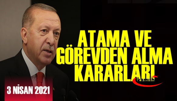 3 Nisan 2021 Atama ve Görevden Alma Kararları! 3 Bakan Yardımcısı görevden alındı