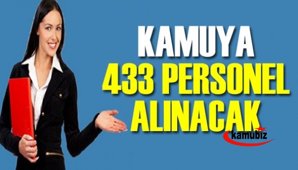 7 Kamu Kurumundan 433 personel alım ilanı