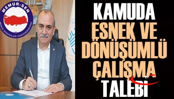 Yetkili sendikadan memurlara esnek ve dönüşümlü çalışma talebi