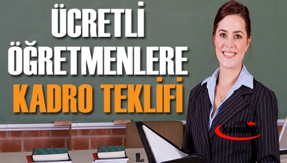 Ücretli öğretmenlere kadro ve zamlı ek ders ücreti verilmesi hakkında kanun teklifi