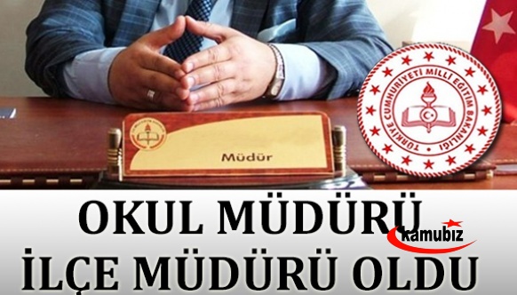 Okul müdürü Cüneyt İLBARS İlçe Milli Eğitim Müdürü oldu