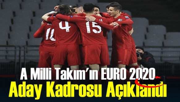 EURO 2020 aday kadrosu belli oldu