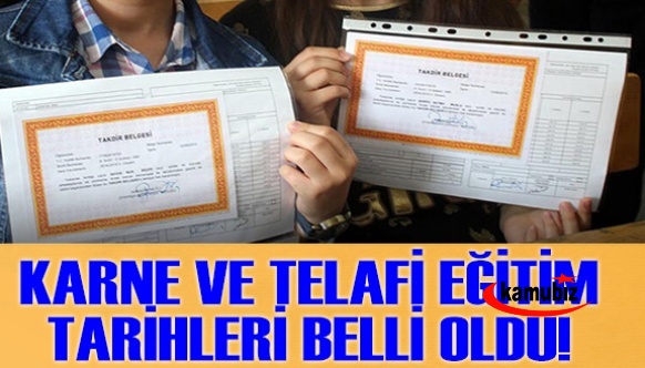 MEB karne ve telafi eğitim tarihlerini açıkladı