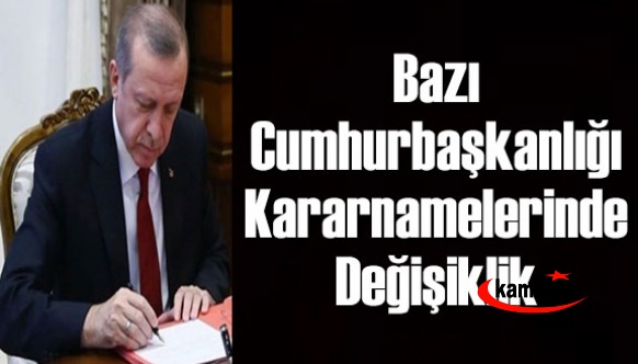 Bazı Cumhurbaşkanlığı Kararnamelerinde Değişiklik Yapıldı 14 Temmuz 2021