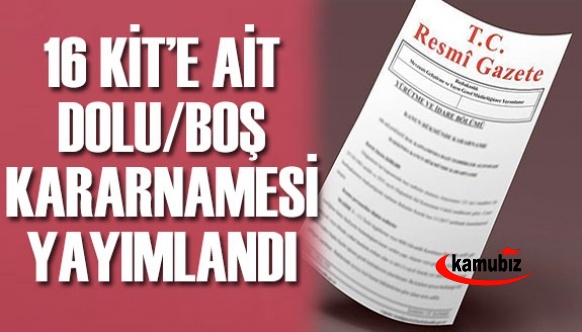 16 KİT'e ait boş kadro ve pozisyon değişikliği kararnamesi yayımlandı