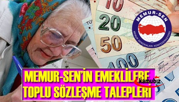 İşte Memur Sen'in Emekliler İçin Toplu Sözleşme Talepleri