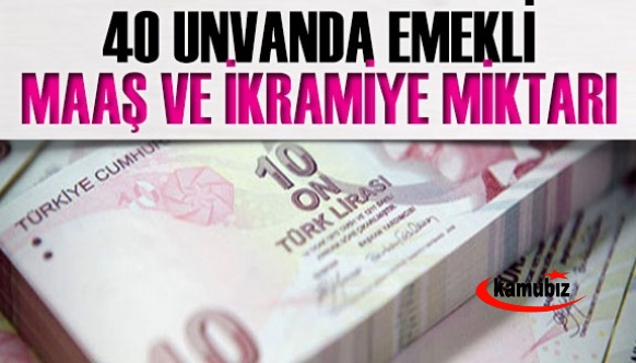 40 unvanda memurların 2021 Temmuz Aralık emekli maaşı ve ikramiyesi ne kadar!