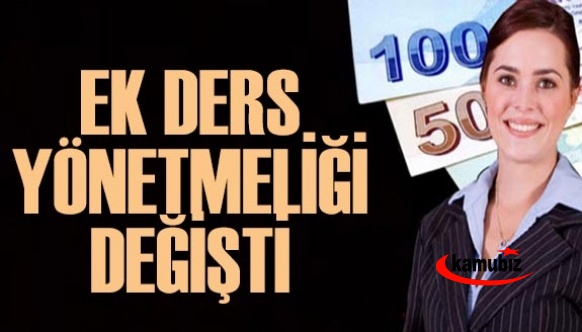 Ek Ders Saatlerine İlişkin Yönetmelikte Değişiklik Yapıldı