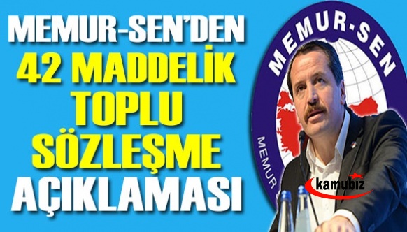 Memur Sen'den 42 maddelik toplu sözleşme açıklaması