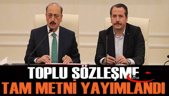 6. dönem Toplu Sözleşme tam metni Resmi Gazetede yayımlandı