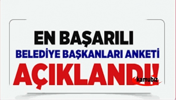 İşte en başarılı ilk 10 Belediye Başkanı (Sonar Araştırma)