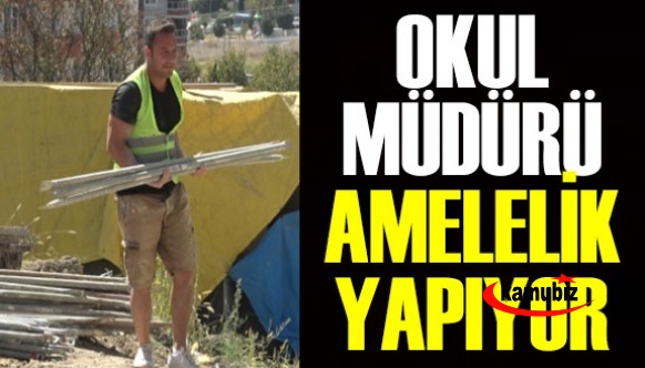 Okul müdürü öğrencileri için amelelik yapıyor