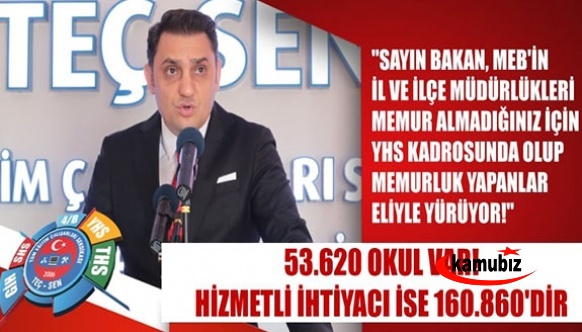 TEÇ- Sen'den sert tepki! Bakan kaç okul ve kaç hizmetliye ihtiyaç var, biliyor mu?