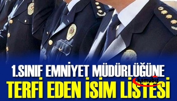 1. sınıfa terfi eden emniyet müdürleri 2021 isim listesi açıklandı!