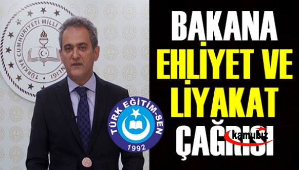 Bakan Mahmut Özer'e ehliyet ve liyakat çağrısı! 'Ehliyet ve liyakat'in öncelikli olduğu bir MEB istiyoruz'