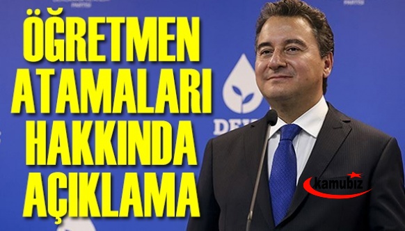 DEVA Partisinden öğretmen atamaları hakkında açıklama