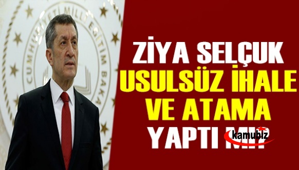 Ziya Selçuk, MEB'de usulsüz ihale ve atama yaptı iddiası