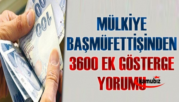 Mülkiye Başmüfettişinden 3600 ek gösterge yorumu