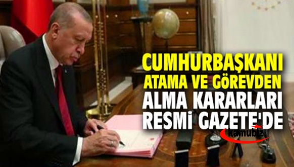 Cumhurbaşkanı 5 Ekim 2021 tarihli atama ve görevden alma kararnamesi Resmi Gazete'de yayımlandı