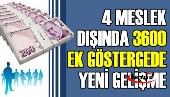 4 meslek dışında 3600 ek göstergede yeni gelişme!