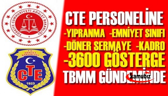 İnfaz koruma memurlarına döner sermaye, emniyet hizmet sınıfı, 3600 ek gösterge, yıpranma hakkı ve kadro TBMM'de