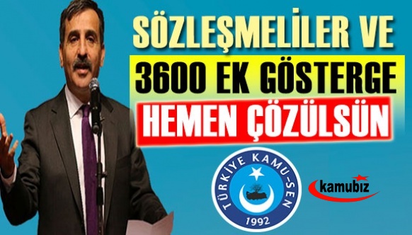 Sözleşmeliler ve 3600 ek gösterge bir an önce çözülmelidir