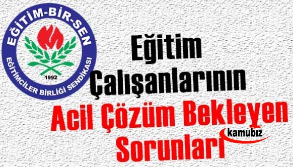 Eğitim Bir-Sen, eğitim çalışanlarının acil çözüm bekleyen sorunlarını açıkladı