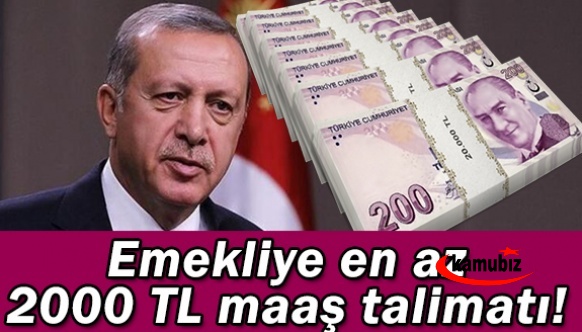 Emekliye en az 2000 TL maaş! Başkan Erdoğan talimat verdi