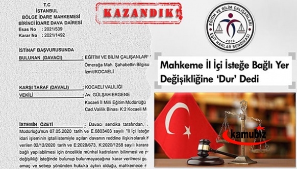 O İldeki Yapılan İl İçi İsteğe Bağlı Yer Değişikliklerin Tamamını Mahkeme İptal Etti