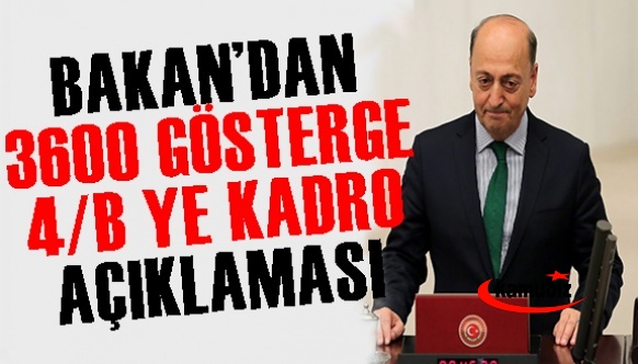 Bakan Bilgin'den 3600 ek gösterge ve sözleşmelilere kadro çalışması hakkında açıklama